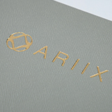 custom gold foil debossed logo