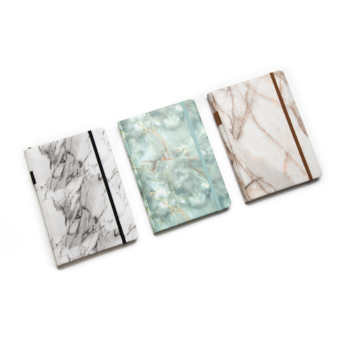 3 colors marble hardcover notebook
