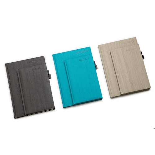 casebound hardcover notebook in different sizes and colors