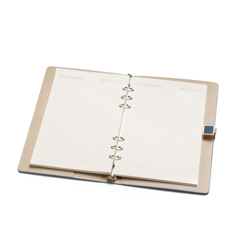 personalised refillable notebook open