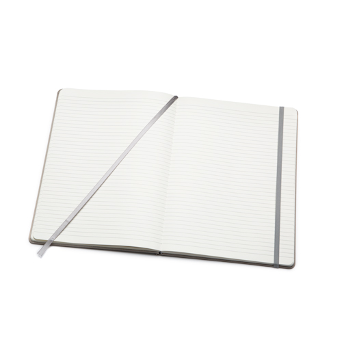 ruled open b5 notebook with bookmark and elastic band